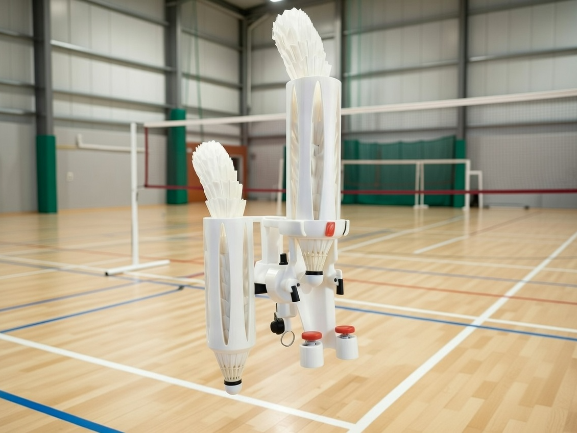 Full Skill Peak Modular System set up on a badminton court
